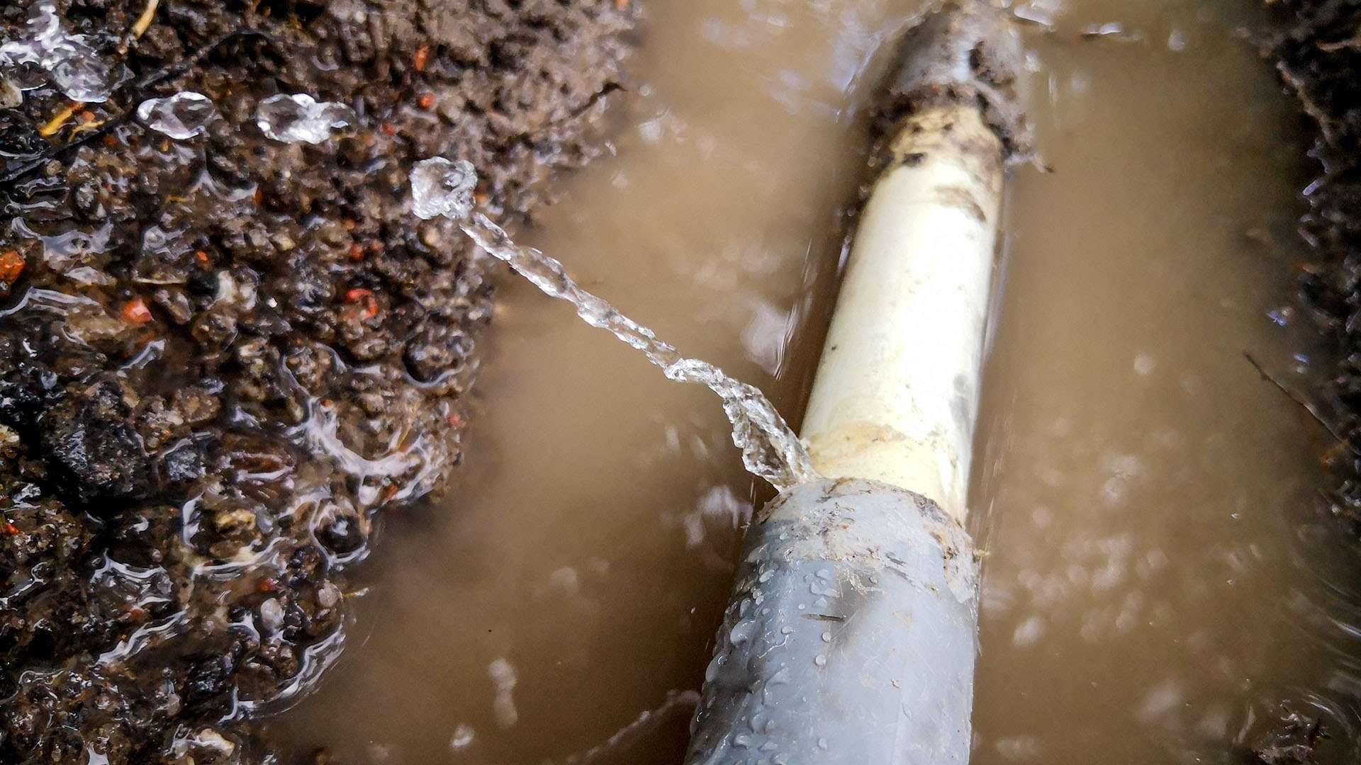 burst water pipe - water leak detection