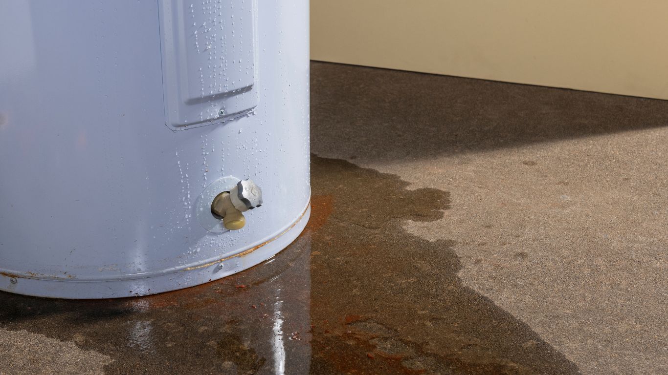 Leaking water heater needing professional leak detection in Port Charlotte.