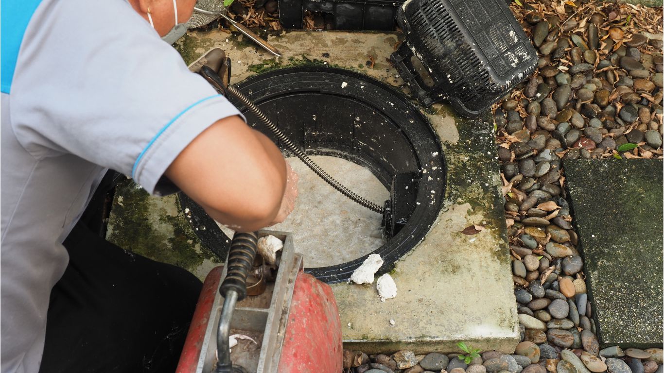 expert sewage cleanup arrives repairing clog