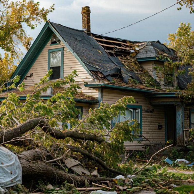 house damage by storm