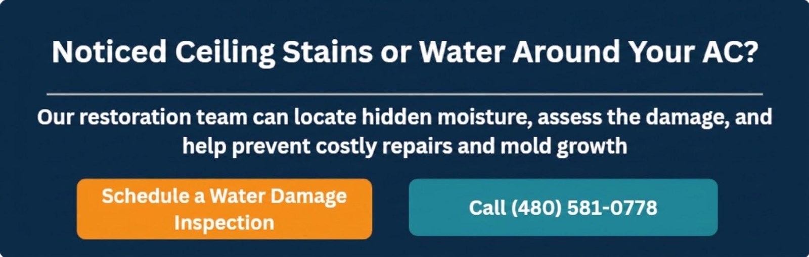 Noticed ceiling stains or water around your AC? We locate hidden moisture and assess the damage