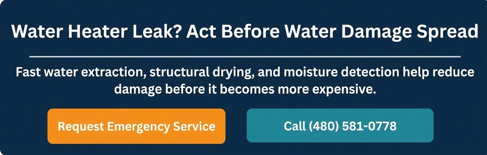 Water heater leak? Act before water damage spreads with fast extraction, drying, and moisture detection