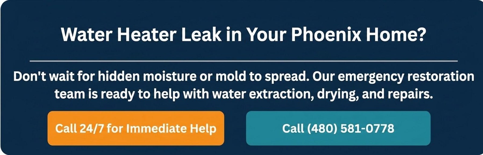 Water heater leak in your Phoenix home? Our emergency team handles extraction, drying, and repairs